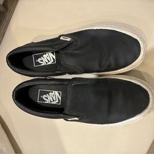Vans Men's Black Perforated Slip-On Sneakers